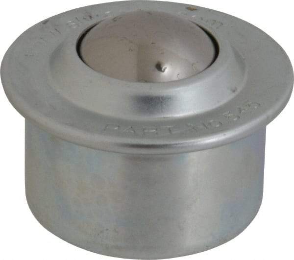 SKF - Round, Carbon Steel Ball Transfer - 19mm Mount Height, 1,210 Lb. Capacity - USA Tool & Supply