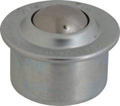 SKF - Round, Carbon Steel Ball Transfer - 19mm Mount Height, 1,210 Lb. Capacity - USA Tool & Supply