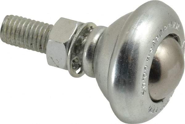 SKF - Round, Carbon Steel Ball Transfer - 24.6mm Mount Height, 55 Lb. Capacity - USA Tool & Supply