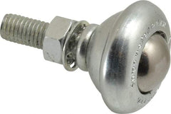 SKF - Round, Carbon Steel Ball Transfer - 24.6mm Mount Height, 55 Lb. Capacity - USA Tool & Supply