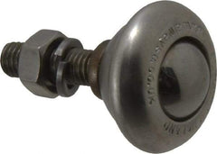 SKF - Round, Stainless Steel Ball Transfer - 24.6mm Mount Height, 55 Lb. Capacity - USA Tool & Supply