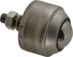 SKF - Round, Stainless Steel Ball Transfer - 35.8mm Mount Height, 110 Lb. Capacity - USA Tool & Supply