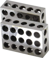 Suburban Tool - 0.0001 Squareness Per Inch, Hardened Steel, 1-2-3 Block with 23 Hole Setup Block - 3/8 - 16 Inch Tapped Hole Size, Sold As Matched Pair - USA Tool & Supply