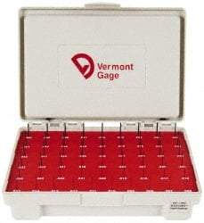 Vermont Gage - 55 Piece, 0.006-0.06 Inch Diameter Plug and Pin Gage Set - Minus 0.0002 Inch Tolerance, Class ZZ - USA Tool & Supply