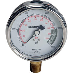 Enerpac - Hydraulic Pressure Gages & Adapters Type: Dry Gauge Pressure Rating: 15000 - USA Tool & Supply