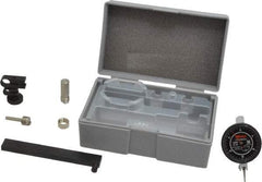 Mitutoyo - 9 Piece, 0" to 0.06" Measuring Range, 40mm Dial Diam, 0-15-0 Dial Reading, Black Dial Test Indicator Kit - 0.0005" Accuracy, 0.78" Contact Point Length, 0.039, 0.079 & 0.118" Ball Diam, 0.0005" Dial Graduation - USA Tool & Supply