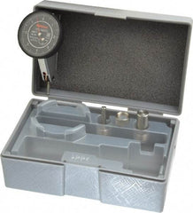 Mitutoyo - 0.016 Inch Range, 0.0001 Inch Dial Graduation, Horizontal Dial Test Indicator - 1.5748 Inch Black Dial, 0-4-0 Dial Reading, Accurate to 0.0002 Inch - USA Tool & Supply