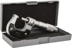 Value Collection - 0 to 25mm Range, 0.01mm Graduation, Mechanical Outside Micrometer - Ratchet Stop Thimble - USA Tool & Supply