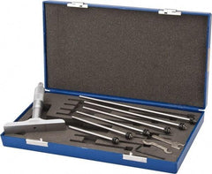 Fowler - 0 to 6" Range, 6 Rod, Satin Chrome Finish Mechanical Depth Micrometer - Ratchet Stop Thimble, 4" Base Length, 0.01mm Graduation, 0.176" Rod Diam - USA Tool & Supply