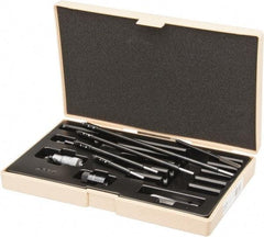 Mitutoyo - 2 to 12", Mechanical Inside Micrometer - 0.001" Graduation, 0.00024+" (0.00004xR/2) Accuracy, Friction Thimble - USA Tool & Supply