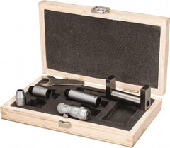 Fowler - 2 to 6", Satin Chrome Coated, Mechanical Inside Micrometer Set - 0.001" Graduation, Friction Thimble, Includes Fitted Case, Standard & Wrench - USA Tool & Supply