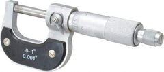Value Collection - 0 to 1" Range, 0.001" Graduation, Mechanical Outside Micrometer - Ratchet Stop Thimble - USA Tool & Supply