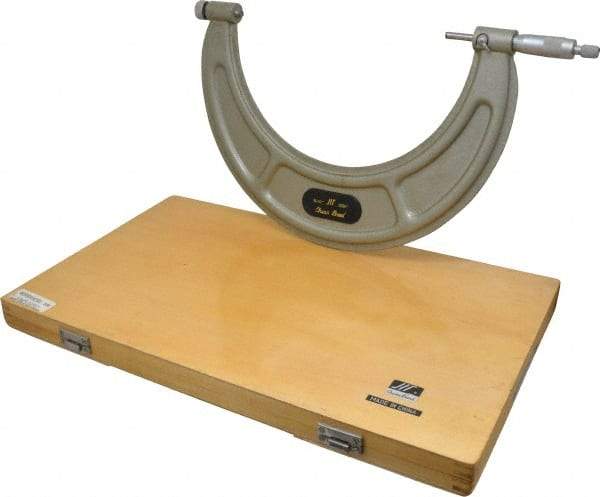Value Collection - 9 to 10" Range, 0.0001" Graduation, Mechanical Outside Micrometer - Ratchet Stop Thimble - USA Tool & Supply