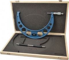 Fowler - 8 to 9" Range, 0.0001" Graduation, Mechanical Outside Micrometer - Ratchet Stop Thimble, Accurate to 0.0003" - USA Tool & Supply