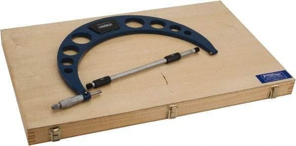 Fowler - 12 to 13" Range, 0.001" Graduation, Mechanical Outside Micrometer - Ratchet Stop Thimble, Accurate to 0.011" - USA Tool & Supply