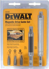 DeWALT - 7 Piece, Magnetic Drive Guide Set - #2, 1/4" Hex Drive, Phillips, Square, Slotted Point - USA Tool & Supply