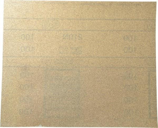 3M - 100 Grit, Aluminum Oxide Sanding Sheet - 11" Long x 9" Wide, Fine Grade, A Weighted Paper Backing - USA Tool & Supply