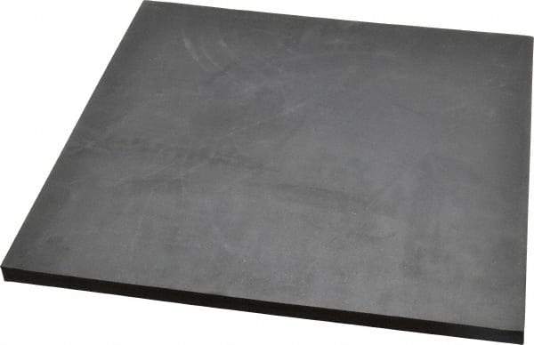 Made in USA - 12" Long, 12" Wide, 1/2" Thick, Neoprene Rubber Foam Sheet - 35 to 45 Durometer, Black, -20 to 220°F, 800 psi Tensile Strength, Stock Length - USA Tool & Supply