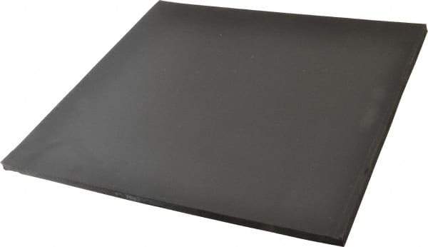Made in USA - 12" Long, 12" Wide, 3/8" Thick, Neoprene Rubber Foam Sheet - 50 to 60 Durometer, Black, -20 to 220°F, 900 psi Tensile Strength, Stock Length - USA Tool & Supply