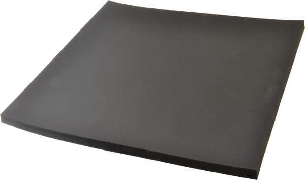 Made in USA - 12" Long, 12" Wide, 1/2" Thick, Neoprene Rubber Foam Sheet - 50 to 60 Durometer, Black, -20 to 220°F, 900 psi Tensile Strength, Stock Length - USA Tool & Supply