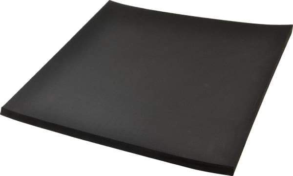 Made in USA - 12" Long, 12" Wide, 1/2" Thick, Neoprene Rubber Foam Sheet - 65 to 75 Durometer, Black, -20 to 220°F, 1,000 psi Tensile Strength, Stock Length - USA Tool & Supply
