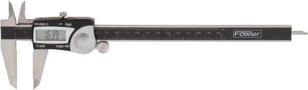 Fowler - 0 to 200mm Range, 0.01mm Resolution, Electronic Caliper - Ceramic with 1.96" Jaws, 0.04mm Accuracy - USA Tool & Supply