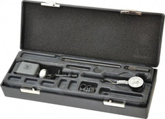 TESA Brown & Sharpe - 0.0005" Graduation, 0.03" Max Meas, 0-15-0 Dial Reading, Dial Indicator & Base Kit - 1-1/4" Base Length x 1-1/4" Base Width x 1-3/4" Base Height, 1" Dial Diam - USA Tool & Supply