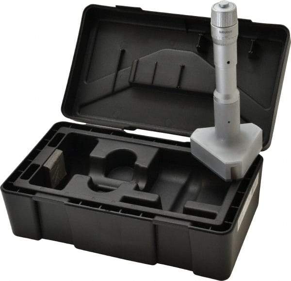 Mitutoyo - 3 to 3-1/2", Mechanical Inside Hole Micrometer - 0.0002" Graduation, 0.00015" Accuracy, Ratchet Stop Thimble - USA Tool & Supply