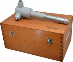 Mitutoyo - 4" to 5", Mechanical Inside Hole Micrometer - 0.0002" Graduation, 0.00025" Accuracy, Ratchet Stop Thimble - USA Tool & Supply