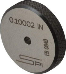 SPI - 0.1" Inside x 0.98" Outside Diameter, 0.28" Thick, Setting Ring - Accurate to 0.00006", Silver - USA Tool & Supply