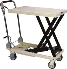 Jet - 1,650 Lb Capacity Adjustable Height Scissor Lift - 16" to 38-5/8" Lift Height, 39-3/8" Platform Length x 20-1/8" Platform Width - USA Tool & Supply