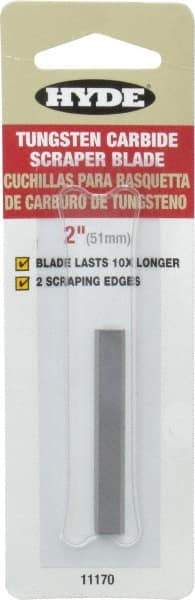 Hyde Tools - Solid Carbide 2-Edge Scraper Replacement Blade - 5-7/8" Blade Length x 2" Blade Width, For 10610 - USA Tool & Supply