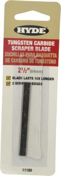 Hyde Tools - Solid Carbide 2-Edge Scraper Replacement Blade - 5-7/8" Blade Length x 2-1/2" Blade Width, For 10620 - USA Tool & Supply