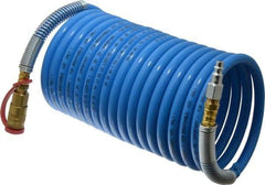 3M - 25 Ft. Long, High Pressure Coiled SAR Supply Hose - 3/8 Inch Inside Diameter, Compatible with 3M High Pressure Compressed Air System - USA Tool & Supply