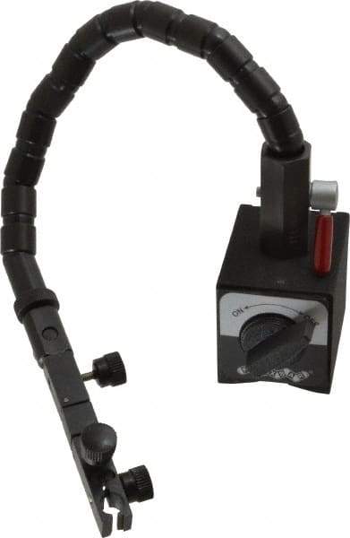 Flexbar - 90 Lb Magnetic Force, Fine Adjustment Indicator Positioner & Holder with Base - Flexible Arm, Rectangular Base, 2-5/8" Base Height, 2-1/4" Base Length, 2" Base Width - USA Tool & Supply