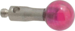 SPI - 6 mm Ball Diameter, M2 Thread, Ruby Point Ball Tip CMM Stylus - 10 mm Overall Length - USA Tool & Supply