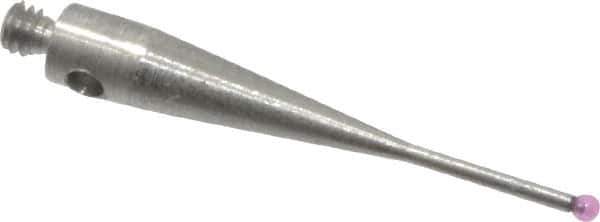 SPI - 1 mm Ball Diameter, M2 Thread, Ruby Point Ball Tip CMM Stylus - 20 mm Overall Length - USA Tool & Supply