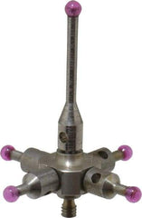 SPI - 2 mm Ball Diameter, M2 Thread, Ruby Point Ball Tip CMM Stylus - 20 mm Overall Length - USA Tool & Supply