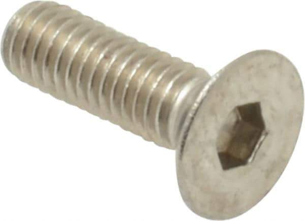 Value Collection - M3x0.50 Metric Coarse Hex Socket Drive, 90° Flat Screw - Grade 18-8 & Austenitic A2 Stainless Steel, Uncoated, Fully Threaded, 10mm OAL - USA Tool & Supply