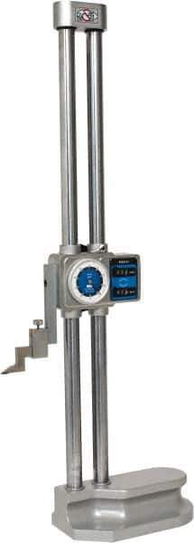 Mitutoyo - 18" Dial Height Gage - 0.001" Graduation, Accurate to 0.002", Dial and Counter Display - USA Tool & Supply