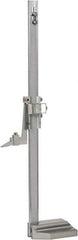 Value Collection - 0 to 24 Inch Measurement, 0.001 Inch Graduation, Vernier Height Gage - Satin Chrome Finish, Steel, 7 Inch Long x 4.7 Inch Wide - USA Tool & Supply