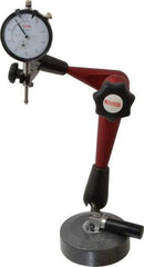 SPI - 0.001" Graduation, 0-100 Dial Reading, Dial Indicator & Base Kit - 4" Base Diam - USA Tool & Supply