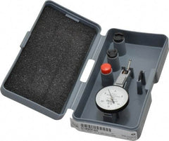 TESA Brown & Sharpe - 0.03 Inch Range, 0.0005 Inch Dial Graduation, Horizontal Dial Test Indicator - 1 Inch White Dial, 0-15-0 Dial Reading, Accurate to 0.0005 Inch - USA Tool & Supply