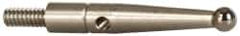 Compac - 2mm Ball Diam, Carbide, Ball Test Indicator Contact Point - 0.72" Contact Point Length, Use with Brown & Sharpe Dial Test Indicators - USA Tool & Supply