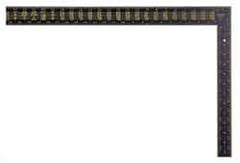 Stanley - 24" Blade Length x 16" Base Length, Black Finish, Aluminum Rafter Square - 1/16", 0.1", 0.083" Graduation, 1-1/2" Base Width - USA Tool & Supply