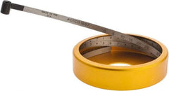Made in USA - 0.001 Inch Graduation, 2 to 12 Inch Measurement, Spring Steel Diameter Tape Measure - 1/2 Inch Wide, 0.01 Inch Thick - USA Tool & Supply