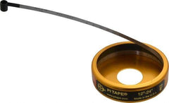 Made in USA - 0.001 Inch Graduation, 12 to 24 Inch Measurement, Spring Steel Diameter Tape Measure - 1/2 Inch Wide, 0.01 Inch Thick - USA Tool & Supply