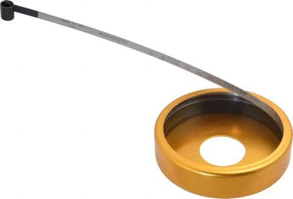Made in USA - 0.001 Inch Graduation, 36 to 48 Inch Measurement, Spring Steel Diameter Tape Measure - 1/2 Inch Wide, 0.01 Inch Thick - USA Tool & Supply