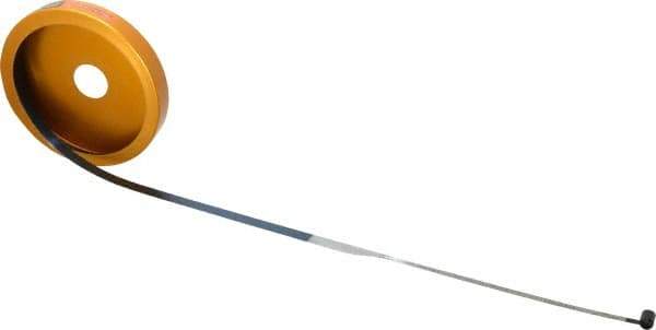 Made in USA - 0.001 Inch Graduation, 108 to 120 Inch Measurement, Spring Steel Diameter Tape Measure - 1/2 Inch Wide, 0.01 Inch Thick - USA Tool & Supply