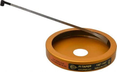 Made in USA - 0.001 Inch Graduation, 132 to 144 Inch Measurement, Spring Steel Diameter Tape Measure - 1/2 Inch Wide, 0.01 Inch Thick - USA Tool & Supply